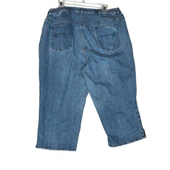Liz and me Signature Blue Jeans Size 3 (fits like 16W) Cropped Curvy Plus - Picture 3 of 6